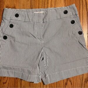 LOFT Black and White Sailor Shorts